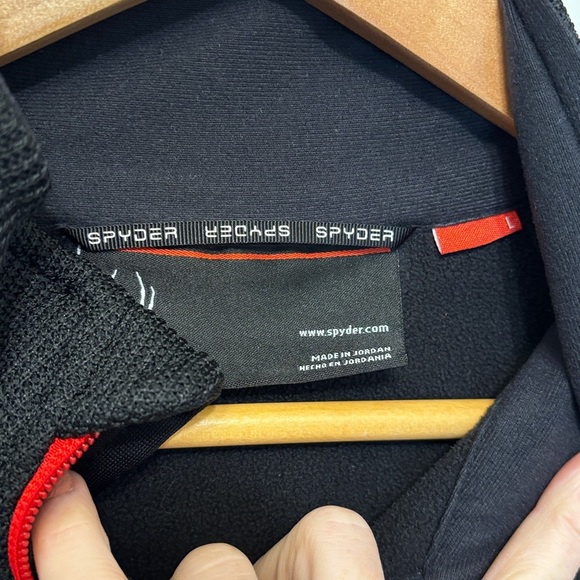 Spyder Black and Red Quarter-Zip Sweatshirt - Picture 3 of 3